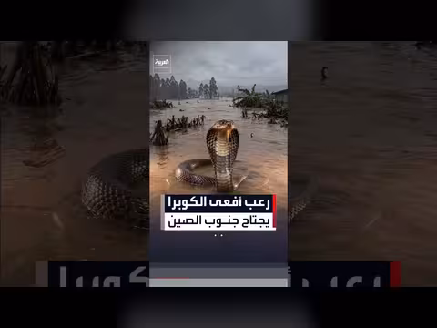 سيول وفيضانات تجرف 900 ثعبان في الصين