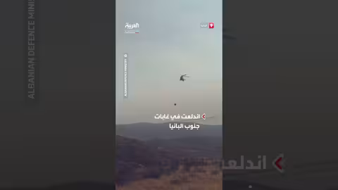 مروحيات إطفاء تشارك في إخماد حرائق غابات ألبانيا