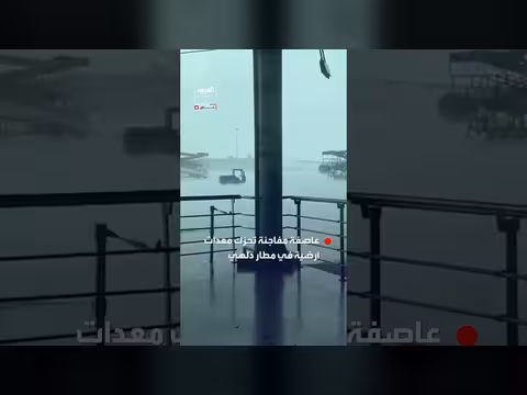 تضرر ثلاث طائرات هندية في مطار دلهي بسبب عاصفة مفاجئة