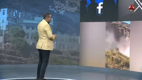 انهيار جبل في إب..لحظة نجاة عمال محجر