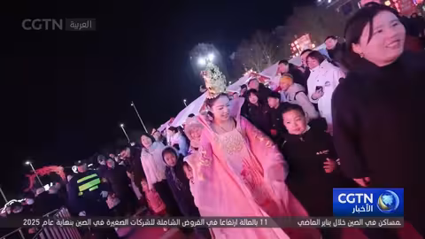 احتفالات عيد الربيع في ساحة الثقافة بمدينة ينتشوان الصينية