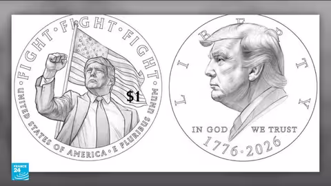الخزانة الأمريكية تكشف مسودة عملة تحمل صورة ترامب