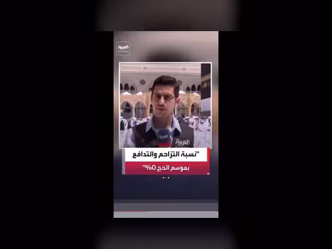 نسبة تزاحم الحجاج في موسم الحج 0%