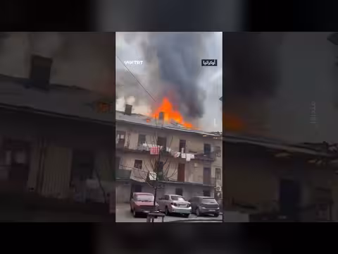 مسيّرة روسية تستهدف مبنى في وسط لفيف الأوكرانية