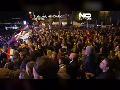 احتفال أنصار بيتر ماجيار في بودابست