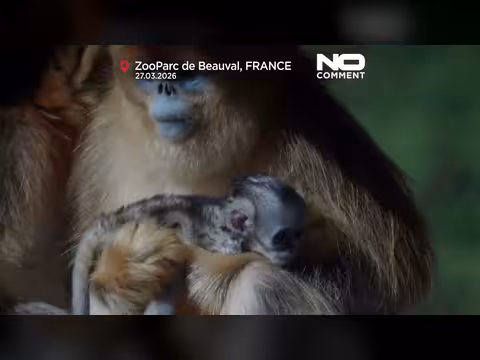 مولود أول قرد ذهبي الأنف خارج آسيا بفرنسا