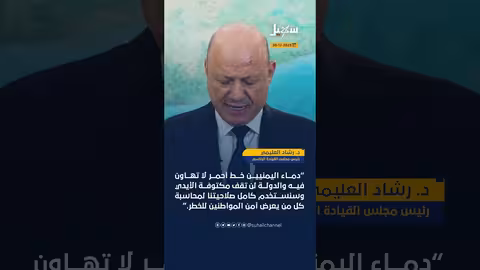 العليمي: دماء اليمنيين خط أحمر والدولة لن تتهاون في حمايتهم