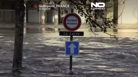 فيضانات شديدة في كيمبيرليه بفرنسا