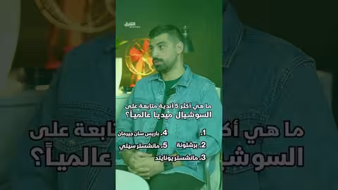 أكثر الأندية متابعة على السوشيال ميديا: ترتيب عالمي