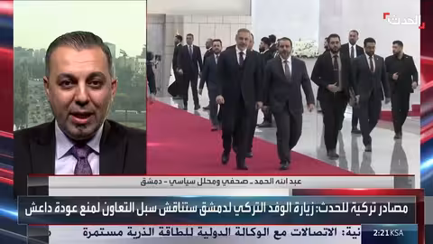 استقبال الرئيس السوري لوزير الخارجية التركي في دمشق