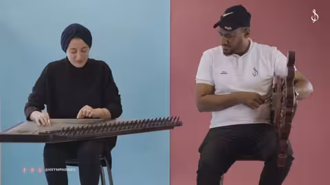 جاسم خيرالله يعزف على السمسمية في دويتو مع عازفة القانون التونسية Farah Fersi