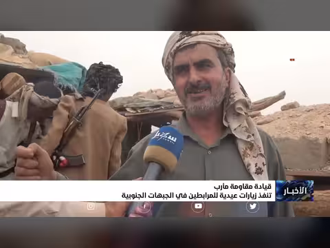 قيادة مقاومة مأرب تزور المرابطين في الجبهات الجنوبية بعيد الفطر