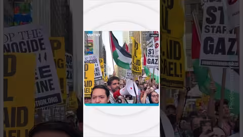 مظاهرات في تايمز سكوير احتجاجاً على كلمة نتنياهو بالأمم المتحدة
