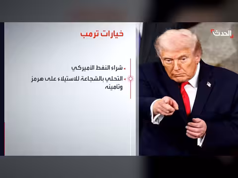 خيارات ترمب بشأن النفط المستورد بعد أزمة مضيق هرمز