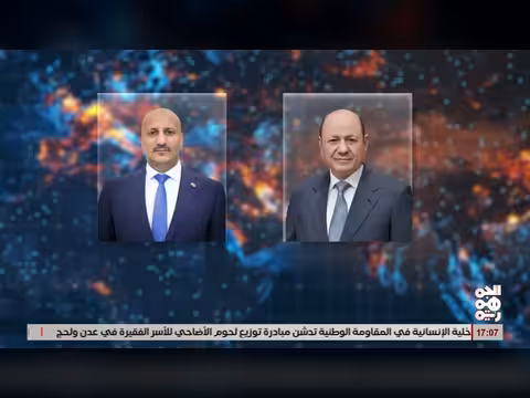 التهاني بين الفريق طارق صالح ورئيس مجلس القيادة الرئاسي