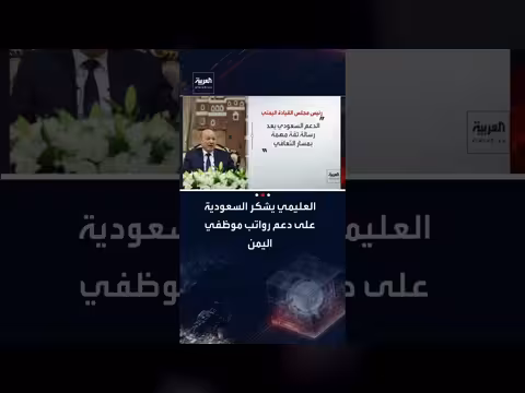 العليمي يشكر السعودية على دعم مالي بقيمة 1. 3 مليار ريال لرواتب الموظفين اليمنيين