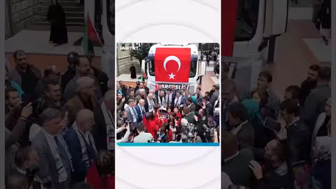 إرسال مساعدات إنسانية من طرابزون التركية إلى غزة