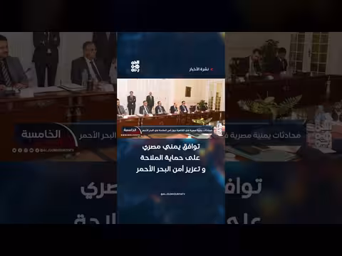 توافق يمني مصري لحماية الملاحة في البحر الأحمر