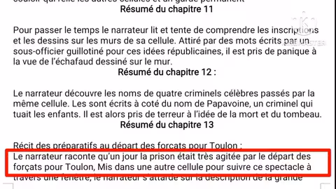 1bac le dernier jour d un condamné résumé des chapitre: 11,12,13,14,15,16,17,18,19,20,21,22,23.... 30