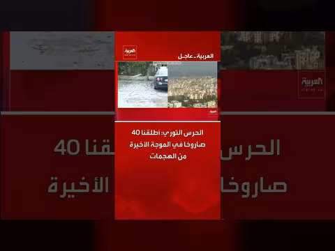 الحرس الثوري الإيراني يعلن إطلاق 40 صاروخاً في الهجمات الأخيرة