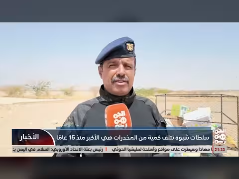 سلطات شبوة تتلف كمية كبيرة من المخدرات