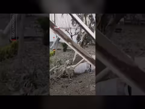 مركز شرطة مُدمّر في طهران