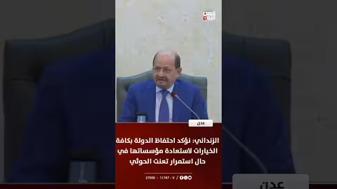 الزنداني: الدولة تحتفظ بجميع الخيارات لاستعادة مؤسساتها