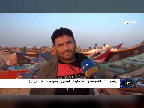 موسم سمك السيوف والثمد في المهرة