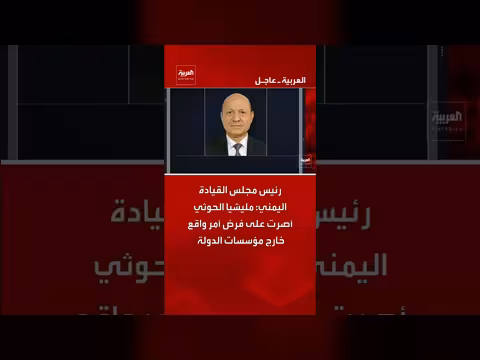 رئيس مجلس القيادة اليمني: الحوثي فرض أمر واقع خارج مؤسسات الدولة