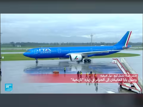 وصول البابا ليون الرابع عشر إلى الجزائر