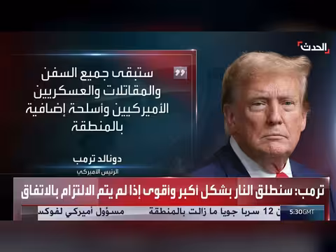 ترمب: تهديدات بإطلاق النار على إيران