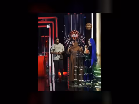 الإعلامي محمد الرميمة وزوجته آزال المهدي في «الباب الكبير 2»