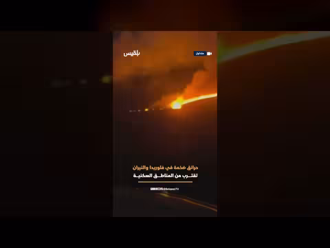 حرائق غابات واسعة في فلوريدا الأمريكية