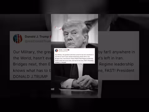 ترمب يهدد بإستهداف الجسور والطاقة في إيران