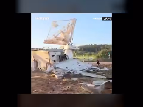 سقوط صاروخ على محطة اتصالات إسرائيلية