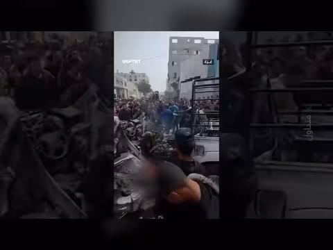 استهداف مركبة الشرطة الفلسطينية في غزة