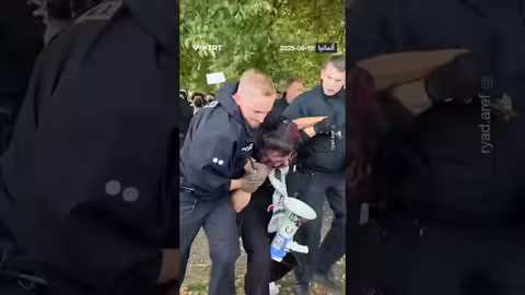 اعتداء الشرطة الألمانية في برلين على مؤيدي فلسطين