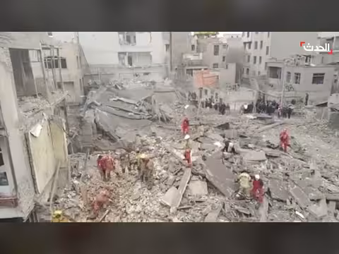 دمار واسع في حي جوادية جنوب طهران