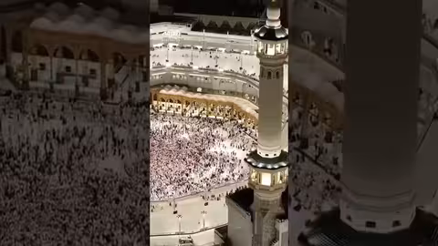 صور جوية لطواف الحجاج حول الكعبة في أجواء روحانية