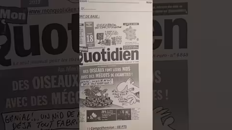 2ème année collège évaluation N1 premier semestre الفرض الأول الدورة الأولى la une d un journal