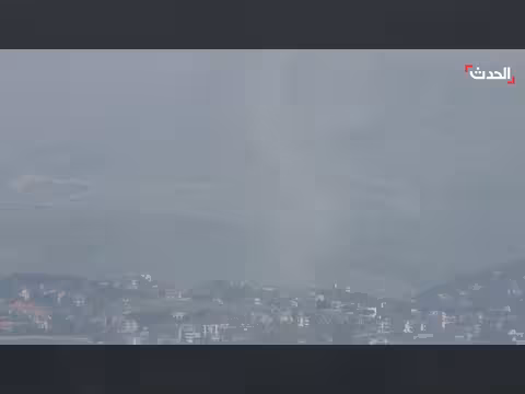 مشاهد لغارة إسرائيلية على مدينة النبطية جنوب لبنان