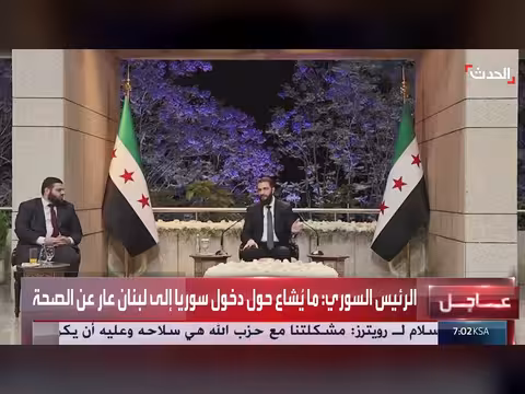 الشرع ينفي دخول سوريا إلى لبنان