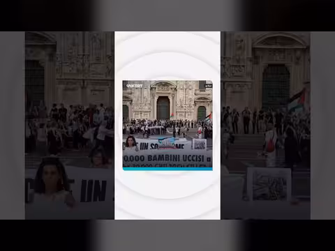 تظاهرة رمزية في ميلانو لذكرى أطفال غزة الشهداء