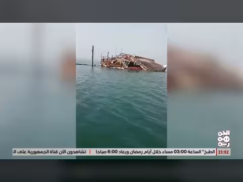 نفوق مئات المواشي بغرق سفينة قبالة سواحل لحج