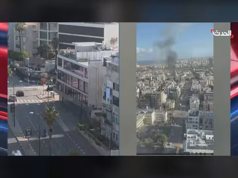 سقوط شظايا صاروخ إيراني على تل أبيب يسفر عن 6 إصابات