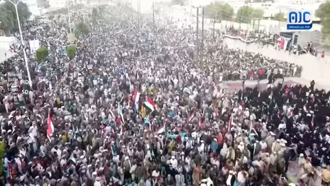 مليونية سيئون: مشاهد جوية لدعم القوات الجنوبية ودعوة لإعلان دولة الجنوب