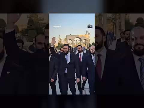 وصول الرئيس السوري إلى جامع حلب