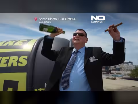 غرينبيس تنظم احتجاجًا على الوقود الأحفوري في كولومبيا