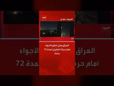 العراق يغلق الأجواء 72 ساعة
