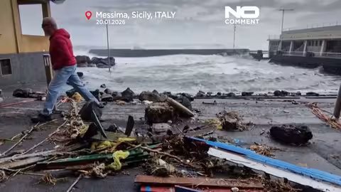 العاصفة هاري تسببت في فيضانات في البحر الأبيض المتوسط